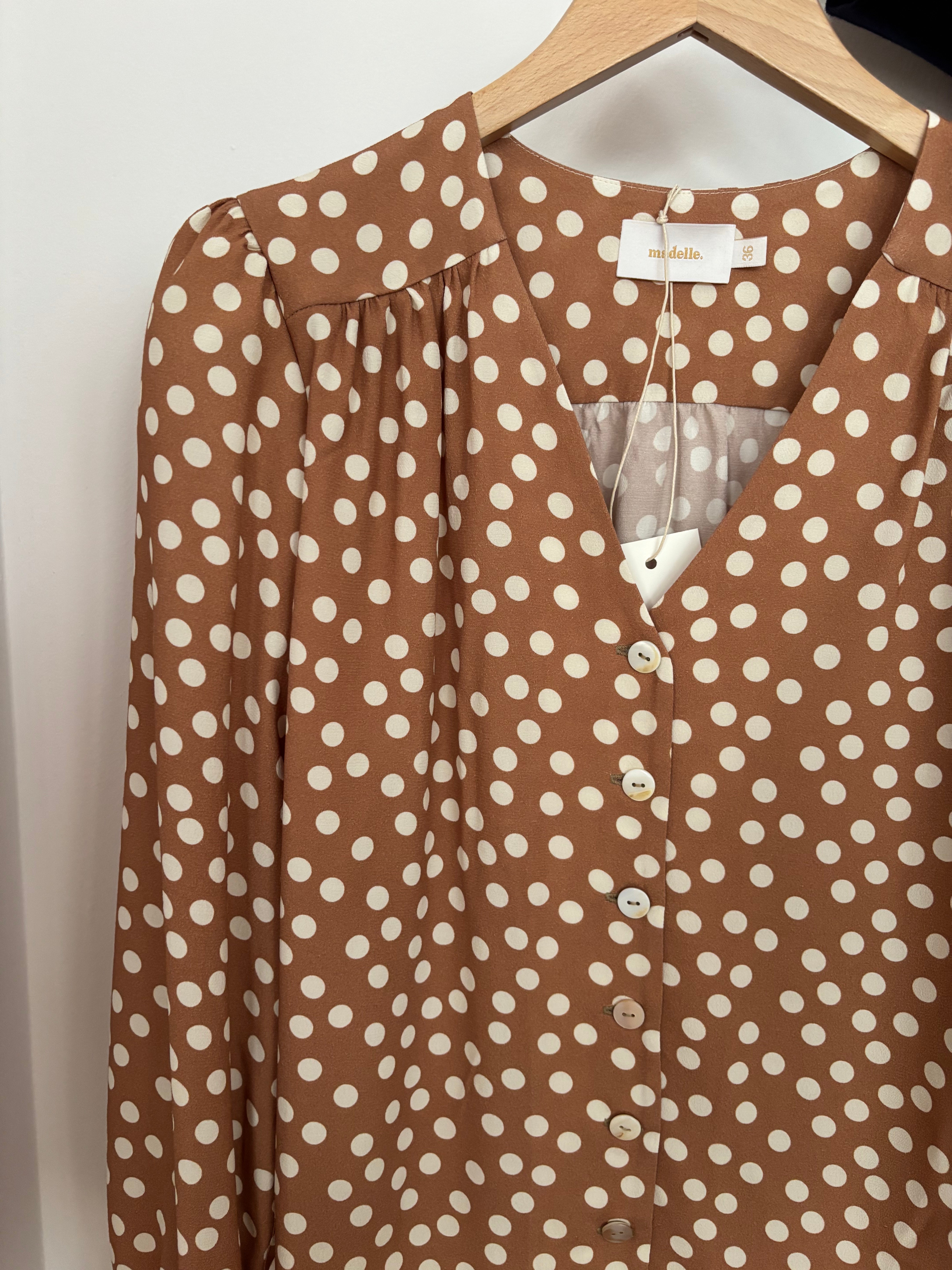 Wiskozowa bluzka w grochy