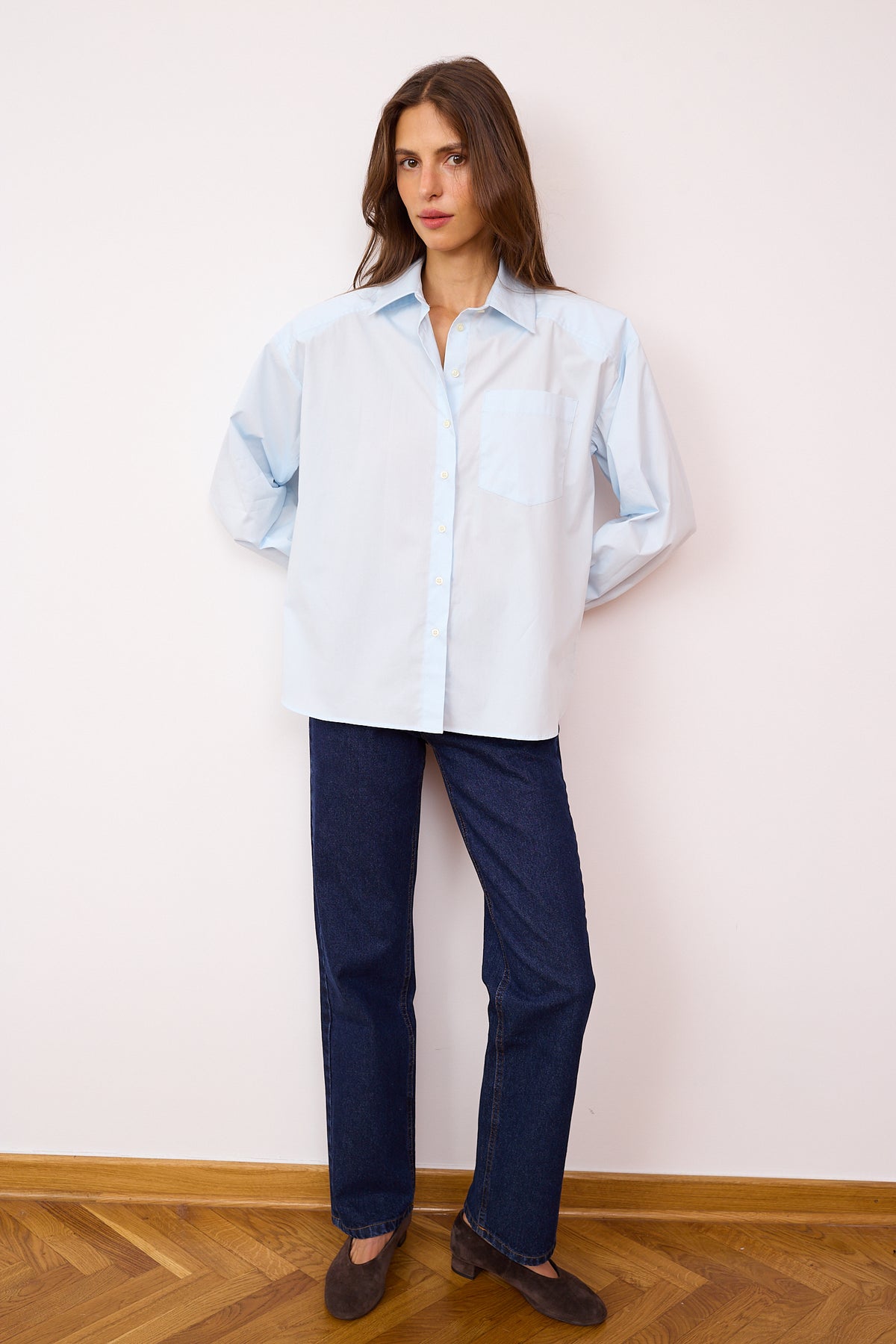 Thea cotton shirt light blue