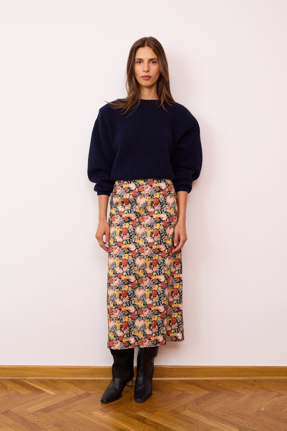 Jupe à motifs floraux Carolyn