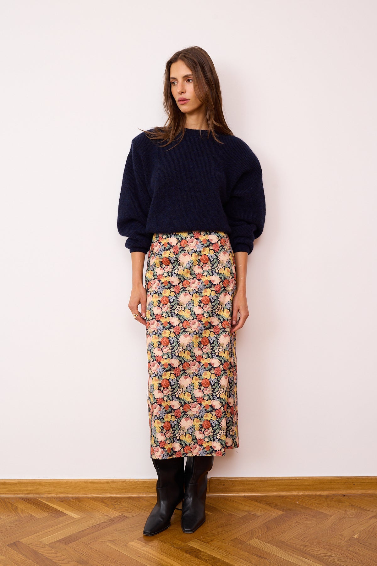 Jupe à motifs floraux Carolyn