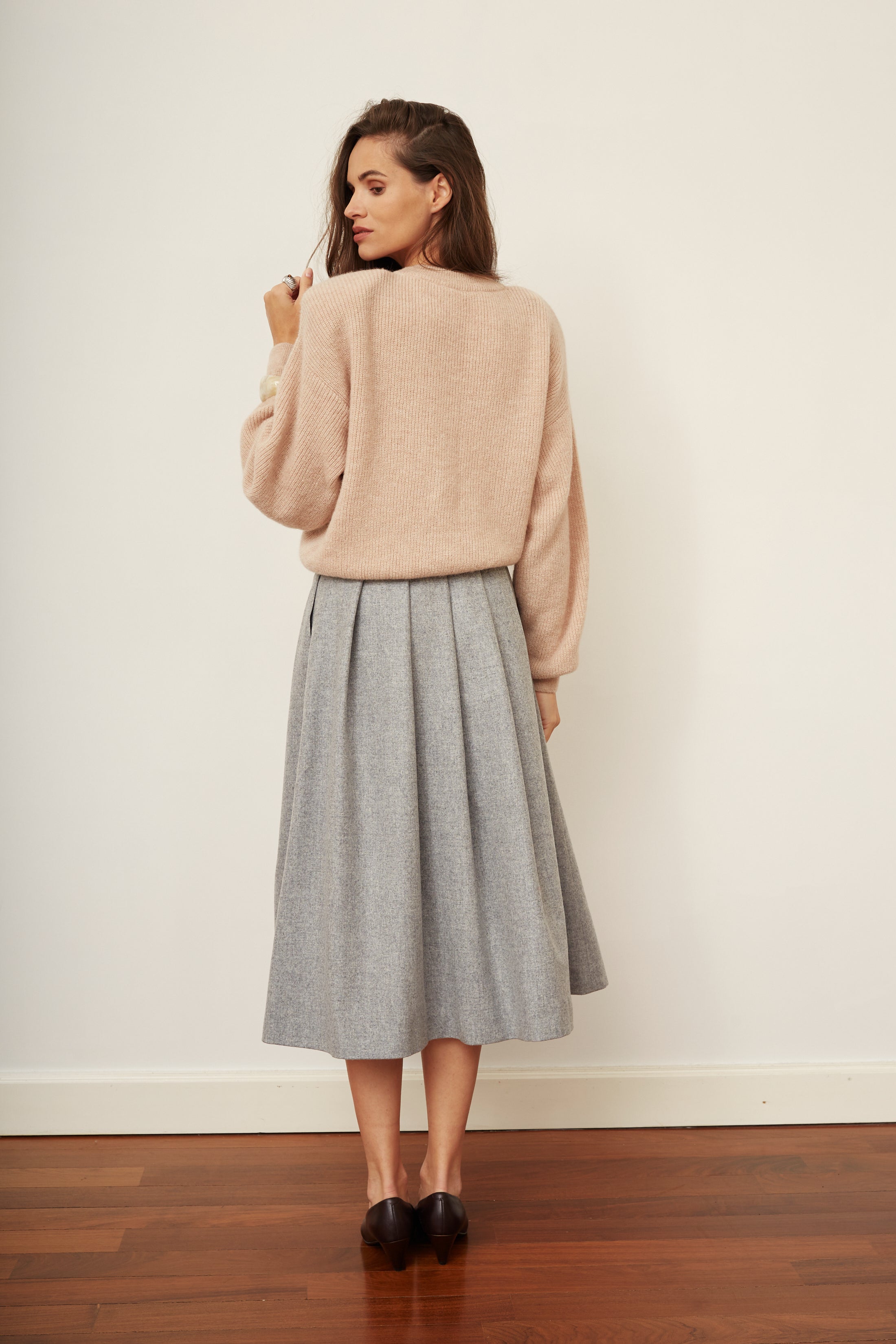 Matthieu pink and beige sweater