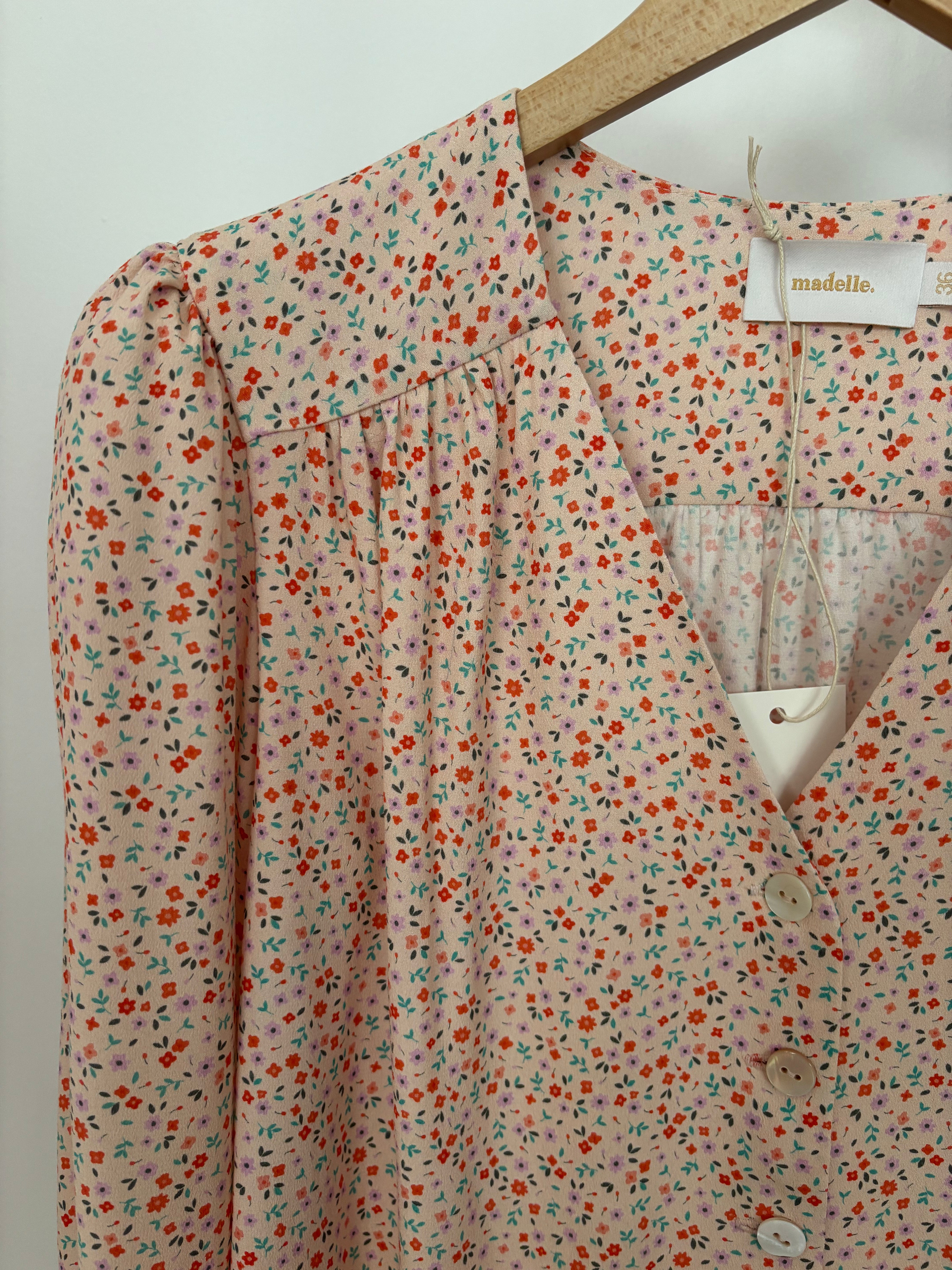 Wiskozowa bluzka w drobne kwiaty