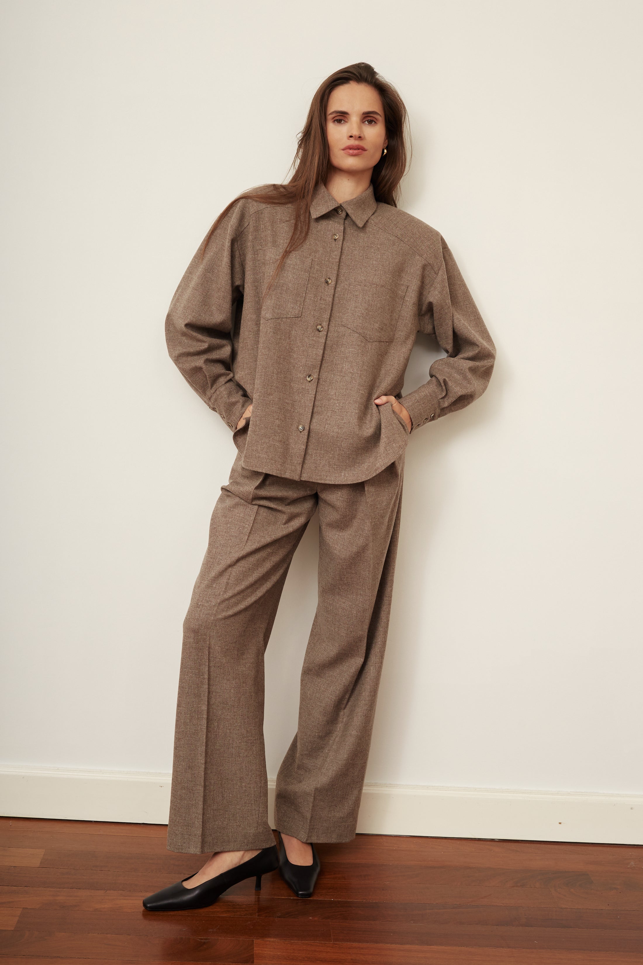 Spodnie Julien brązowe