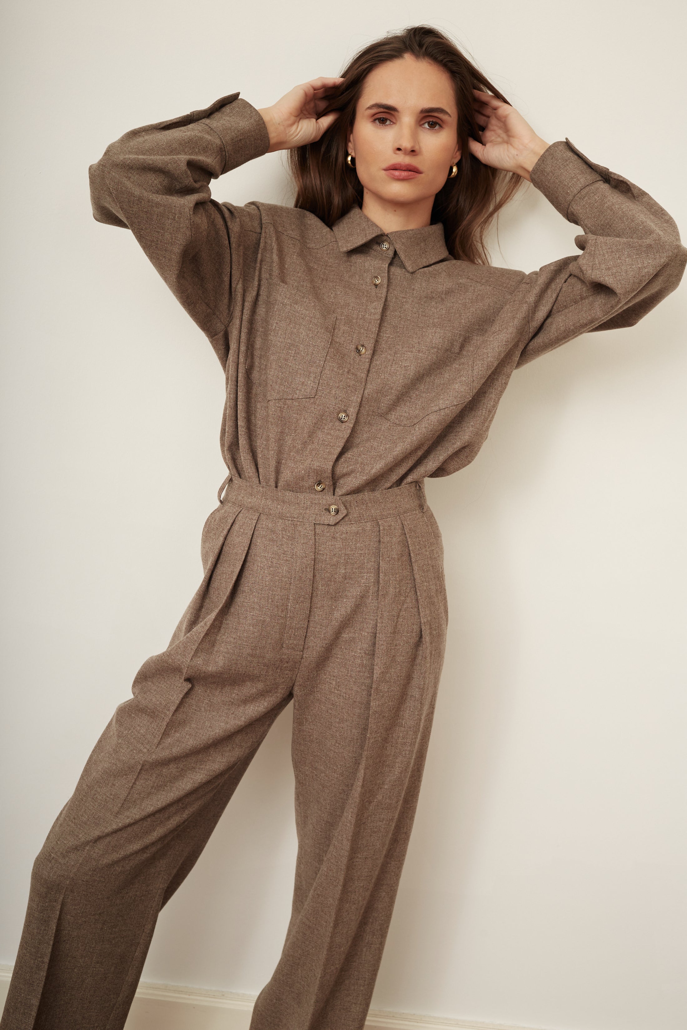 Spodnie Julien brązowe